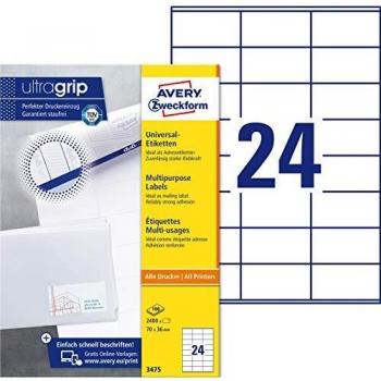 Avery Multipurpose Labels White 70x36mm