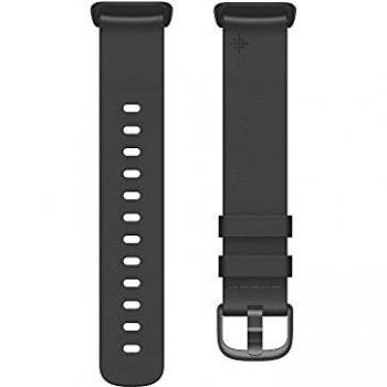 Fitbit Charge 5, Unisex, Lederarmband, Schwarz, Klein