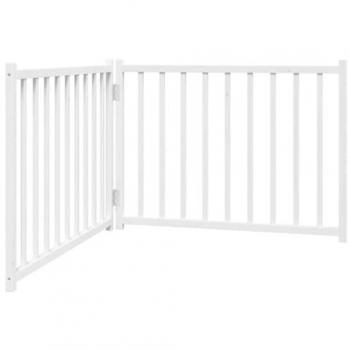 2 Panel Dog Gate Foldable White 160 cm Solid Wood Fir vidaXL