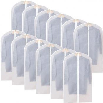 12pcs Transparent Clothing Covers for Travel and Storage