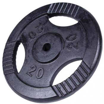 20 kg Black Tri Grip Weight Plate