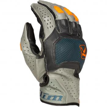 Gants Moto Klim Badlands Aero Pro Courts Orange Pétrole‑Strike