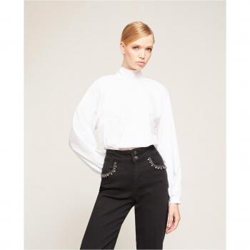 Camisa Motivi Elegancia Negra con Pedrería