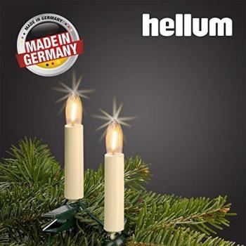 Hellum Lichterkette mit Clip 15 warm-weiße LED-Filament, 980 cm, elfenbeinfarben