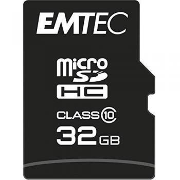 Tarjeta MicroSDHC 32GB Clase 10 Emtec Clásica con adaptador SD