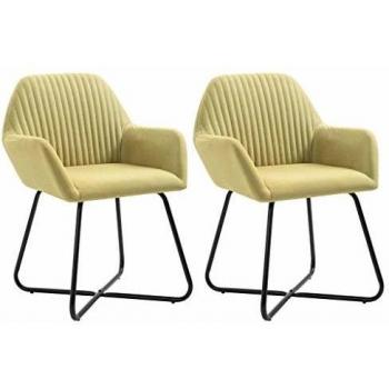 Sillas de Comedor 2 Unidades VidaXL Verde