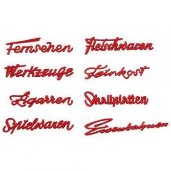 Faller 50er Jahre Ladenschriftzüge, H0 Maßstab