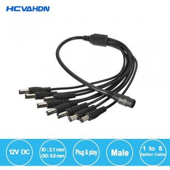 HCVAHDN Multi‑Outlet DC Power Cord Splitter (8 Ways) – Camera Use