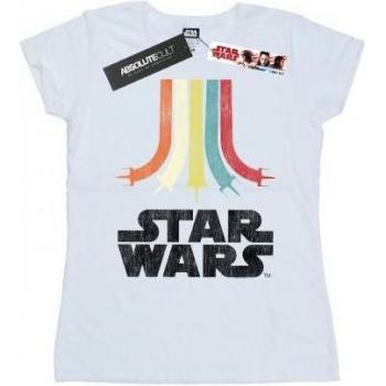 Ladies Retro Rainbow Cotton T-Shirt
