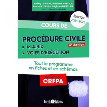 Cours de procédure civile et modes alternatifs de règlement des différends 2024-2025