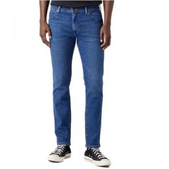 Jeans Wrangler Larston « Vintage Low‑Rise » – Coupe ajustée, taille basse, denim bleu