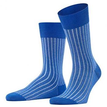 FALKE Herren Socken Shadow aus reiner Baumwolle, Blau, Größe 39/40
