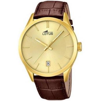Lotus Minimalistische Herrenarmbanduhr L18112/1 aus Leder