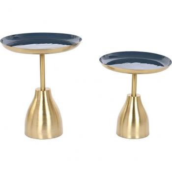 Home Esprit Tabellina Azzurro Oro 40,5x40,5cm