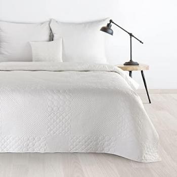 Design91 Winter–Sommer Bettüberwurf, stilvolle einfarbige Decke