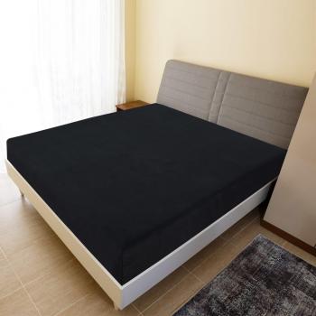 Tissu de literie jersey noir, taille 140x200 cm