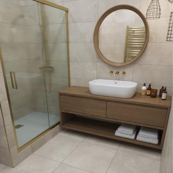 Bromley Greige Matt Ceramic Tile – 600 mm Square (Pack of 1, 1.08 sqm)