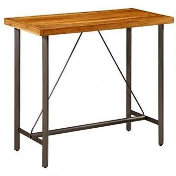 VidaXL Tavolo da Bar in Legno di Teak Rigenerato 120x58x106 cm