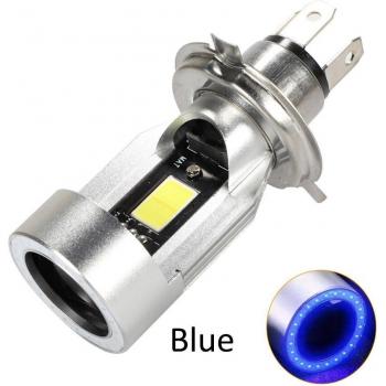 Bombillas LED H4 para faros de motocicleta, luces Hi Lo beam, 12V-80V, 2000LM con ojos de ángel