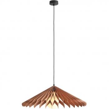 Allex XL Solar Glass Conical Pendant – Wood Frame