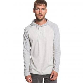 Hombre Top de Manga Larga con Capucha Quiksilver Gris M