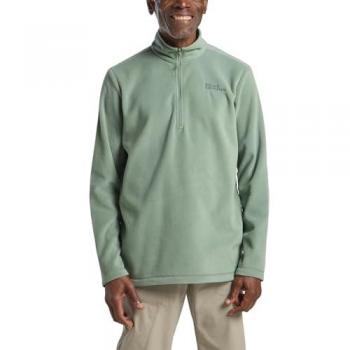 Jack Wolfskin Taunus Men's Half Zip Fleece – Eco‑Green L (Size 40)