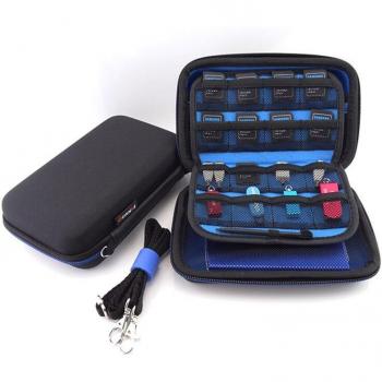 Étui électronique 100 % EVA avec câble USB, rangement SSD – 3DS XL