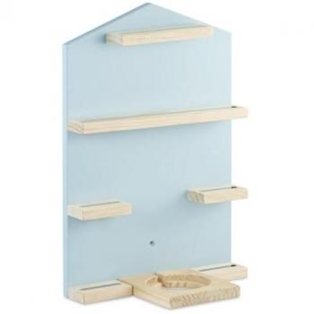 Hama Kinderregal 00132437 – blaues Holzschweberegal für Spielzeug