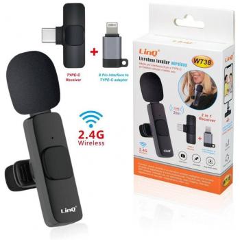 Microfono da Collo Wireless 2.4G con Ricevitore 20m W738