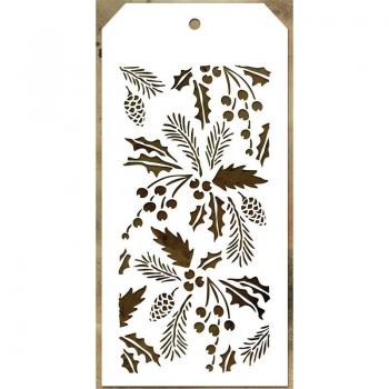 Holly Leaves Greeting Card Stencil