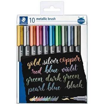 Feutres à encre métallique Staedtler 10 couleurs assorties