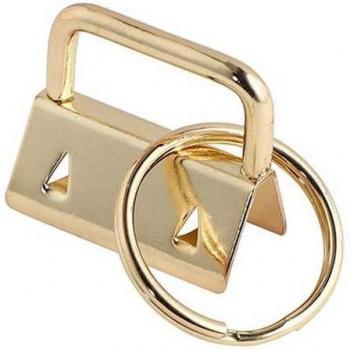 DIY Fabric Hardware Key Chain Fob Wristlet with Key Ring