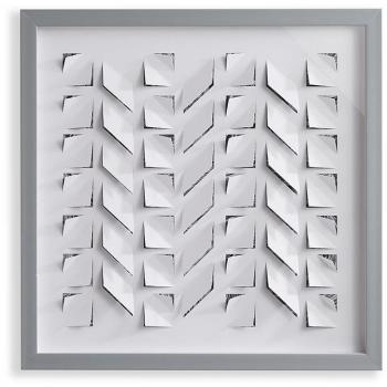 Artistic Impressions Abstract Frame, Wood, White/Cream, 40 x 40 cm