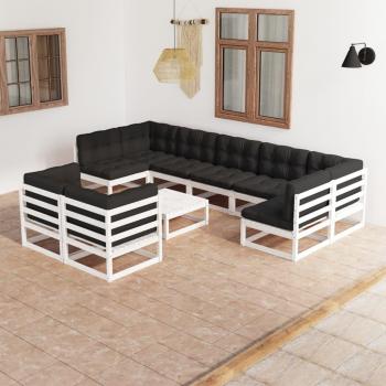 Suite Jardín Natural: 10 muebles y cojines pino blanco