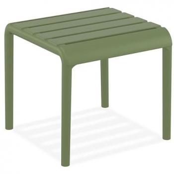 Table basse empilable SIDONY verte en résine de fibre de verre