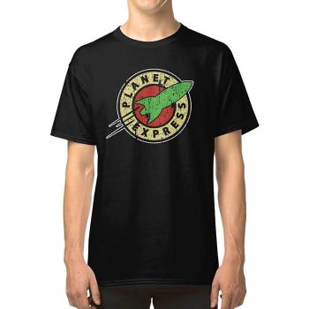 Playera L Estilo RockShark Planet Express – Negro
