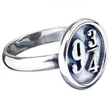 The Carat Shop Producto Oficial de Harry Potter de Plata de Ley de 9 3 Plataforma/4 pequeños de tamaño de Anillo