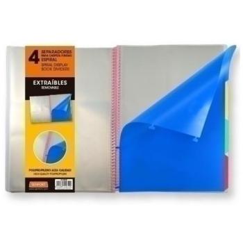 Separador de Carpeta Espiral A4 Senfort