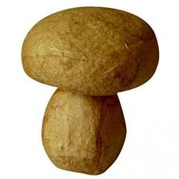 Champignon en papier mâché (10,5 x 9,8 x 1,2 cm)
