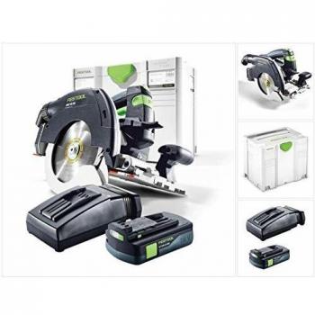 Festool HKC 55 Li EB – scie circulaire compacte, boîte Systainer, batterie BP 18 Li 3,1 C + chargeur rapide