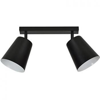 Foco EMIBIG Prism Doble E27 Blanco y Negro