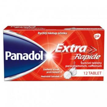 Panadol Extra Rapide 500mg/65mg, šumivé tablety na bolest a snížení horečky, 12 tablet