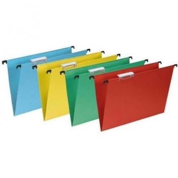 Pack de Carpetas Colgantes A4 Rojo con Visor