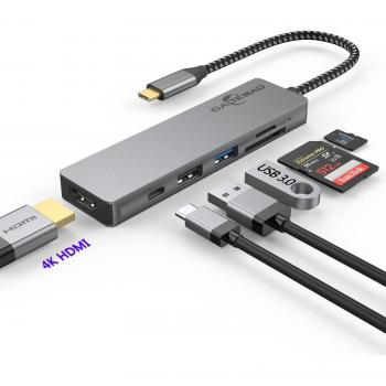 GADEBAO 4K HDMI Typ C Hub mit Kartensteckplatz