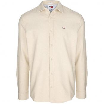 Tommy Jeans Regular Fit Flanellhemd Beige L