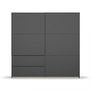 Rauch Sevilla Slide‑Door Closet – Grey/Black, 210cm H