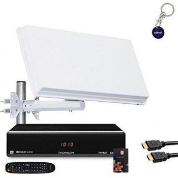 Kit Satellite Thomson avec Parabole Plate et Récepteur TNTSAT