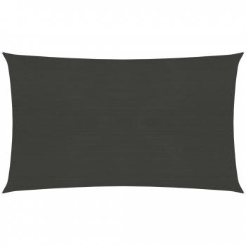 Protection solaire VidaXL voile d'ombrage 160 g/m² anthracite 2x5 m PEHD