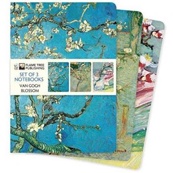 Browntrout Verlag, Quaderni + Bloc notes, Set di tre quaderni formato DIN A5: Vincent van Gogh, fiori (Copertina morbida)