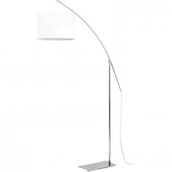Lampadaire design Aluminor en métal chromé et bois